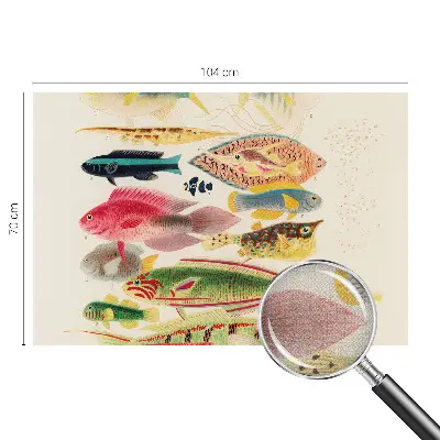 Papier peint photo imprimé sur tissu non tissé Poissons colorés