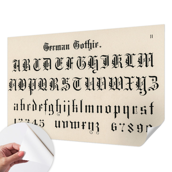 Papier peint chambre garçon Gotické písmená