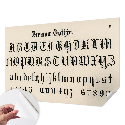 Papier peint chambre garçon Gotické písmená
