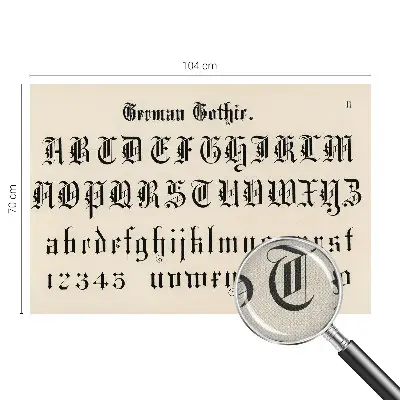 Papier peint intissé imprimé Lettres gothiques