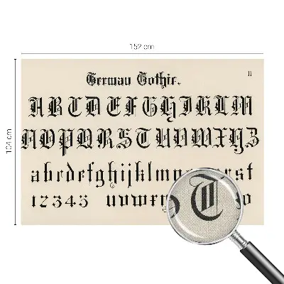 Papier peint intissé imprimé Lettres gothiques