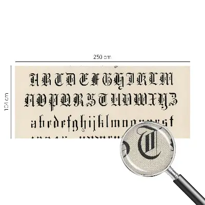 Papier peint intissé imprimé Lettres gothiques