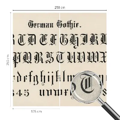 Papier peint intissé imprimé Lettres gothiques