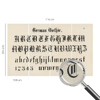 Papier peint intissé imprimé Lettres gothiques