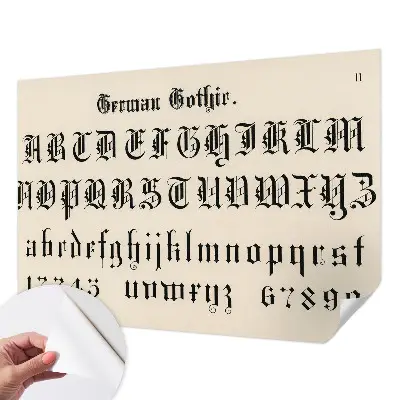 Papier peint intissé imprimé Lettres gothiques