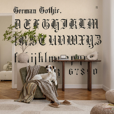 Papier peint chambre garçon Gotické písmená