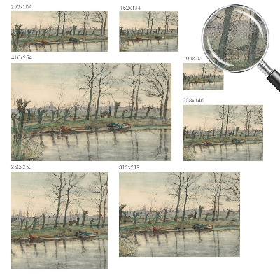 Papier peint panoramique pas cher Zimná krajina