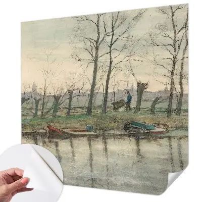 Papier peint intissé imprimé paysage d'hiver
