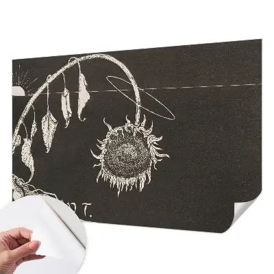 Papier peint photo grand format pour le mur tournesol nostalgique
