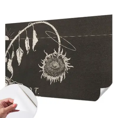 Papier peint photo grand format pour le mur tournesol nostalgique