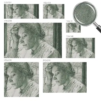Papier peint intissé femme réfléchissante
