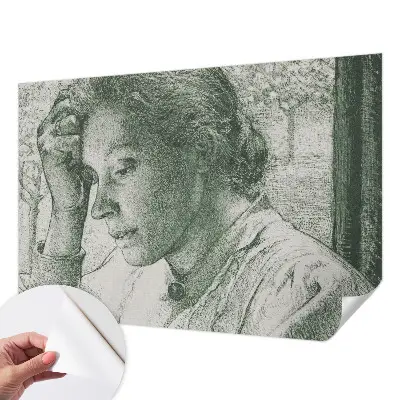 Papier peint intissé femme réfléchissante