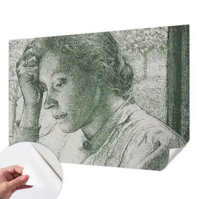 Papier peint intissé femme réfléchissante