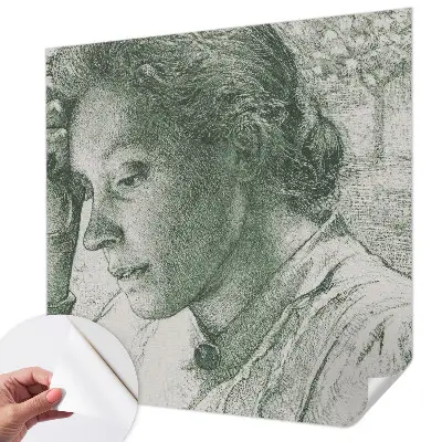 Papier peint intissé femme réfléchissante