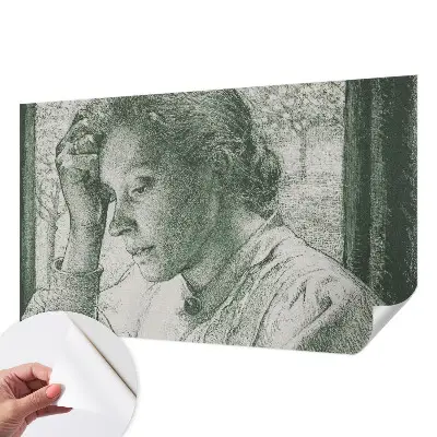 Papier peint intissé femme réfléchissante