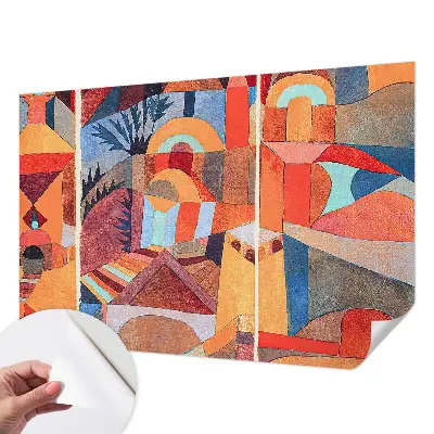 Papier peint intissé mosaïque colorée