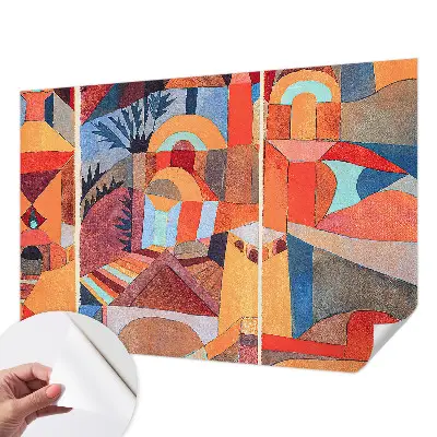 Papier peint intissé mosaïque colorée