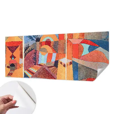 Papier peint intissé mosaïque colorée