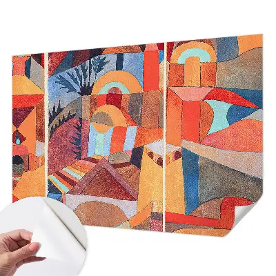 Papier peint intissé mosaïque colorée