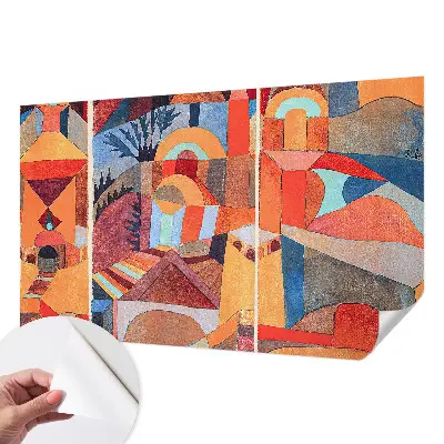 Papier peint intissé mosaïque colorée