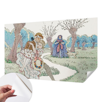 Papier peint panoramique adhésif Romantická scéna