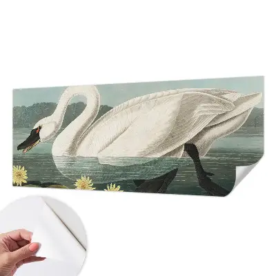 Papier peint intissé imprimé Cygnes et nénuphars
