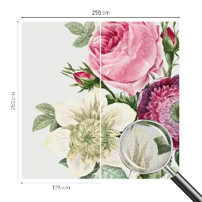 Papier peint intissé imprimé bouquet de fleurs