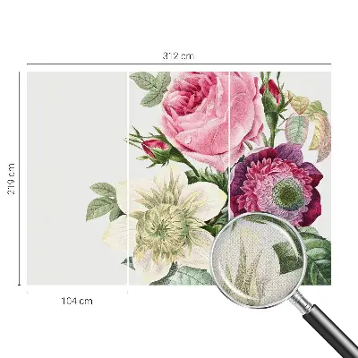 Papier peint intissé imprimé bouquet de fleurs