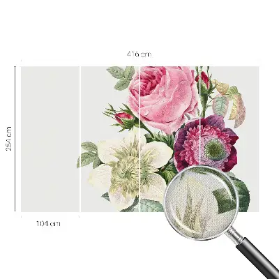 Papier peint intissé imprimé bouquet de fleurs