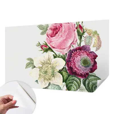 Papier peint intissé imprimé bouquet de fleurs