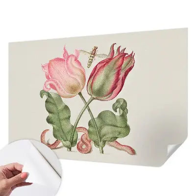Papier peint photographique sur tissu non tissé beauté des tulipes