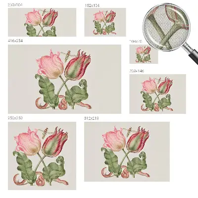 Papier peint photographique sur tissu non tissé beauté des tulipes