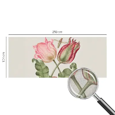 Papier peint photographique sur tissu non tissé beauté des tulipes