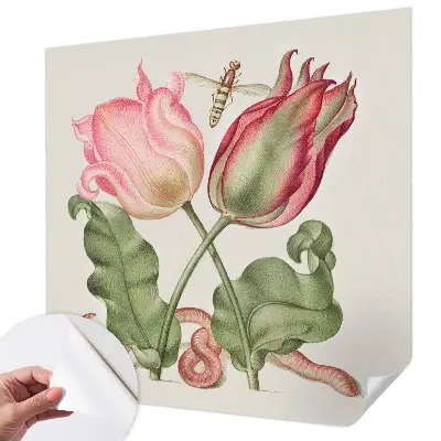 Papier peint photographique sur tissu non tissé beauté des tulipes