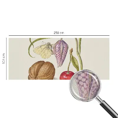 Papier peint photo grand format pour le mur plante papillon