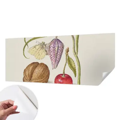 Papier peint photo grand format pour le mur plante papillon