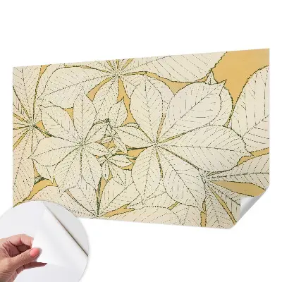 Papier peint photographique sur tissu non tissé feuilles de châtaignier
