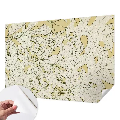 Papier peint photo imprimé sur tissu non tissé feuilles d'arbre