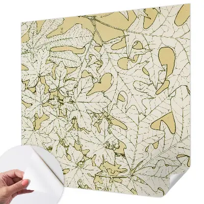 Papier peint photo imprimé sur tissu non tissé feuilles d'arbre