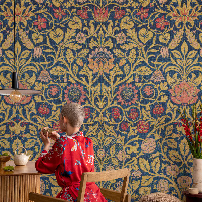 Papier peint chambre garçon Kvetinový vzor