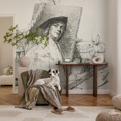 Papier peint tendance salon Umelecký portrét
