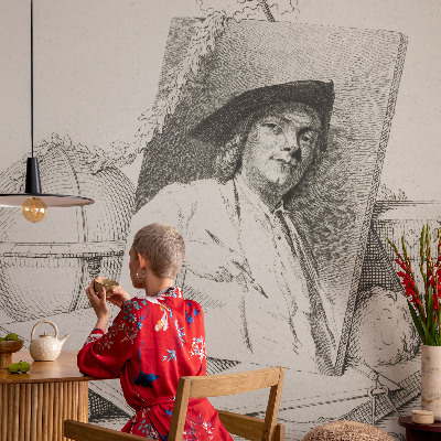 Papier peint tendance salon Umelecký portrét