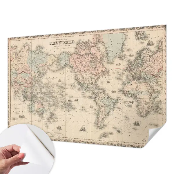 Papier peint photo grand format pour le mur Carte historique