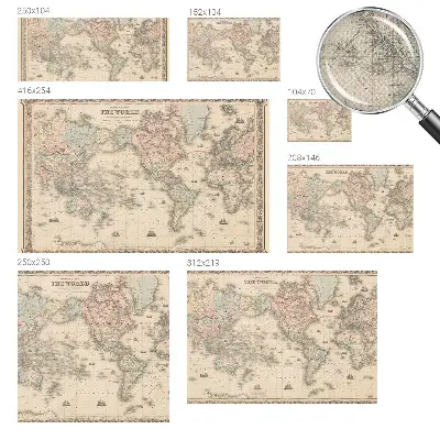 Papier peint photo grand format pour le mur Carte historique