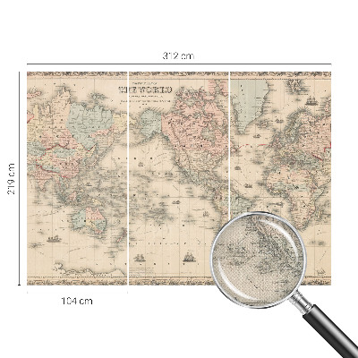 Papier peint tendance Historická mapa