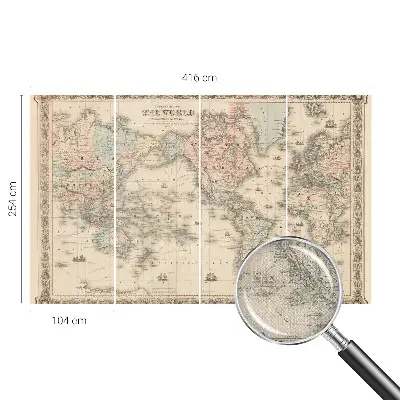 Papier peint photo grand format pour le mur Carte historique