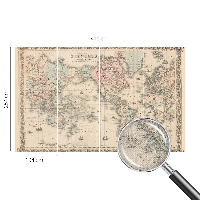 Papier peint tendance Historická mapa
