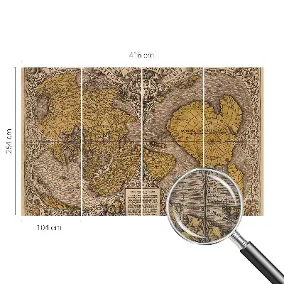 Papier peint photo sur tissu non tissé cartographie historique