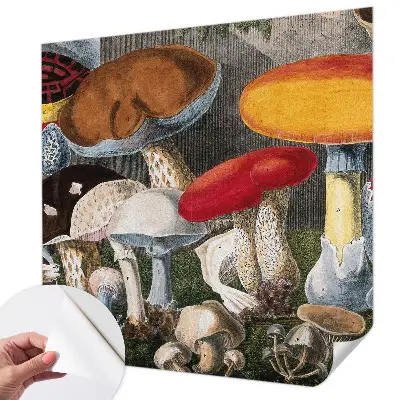Papier peint photo imprimé sur tissu non tissé champignons botaniques