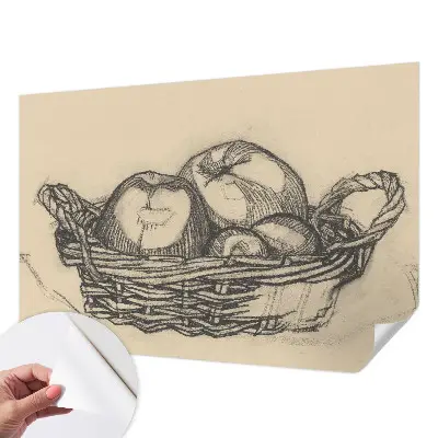 Papier peint photographique intissé corbeille de fruits